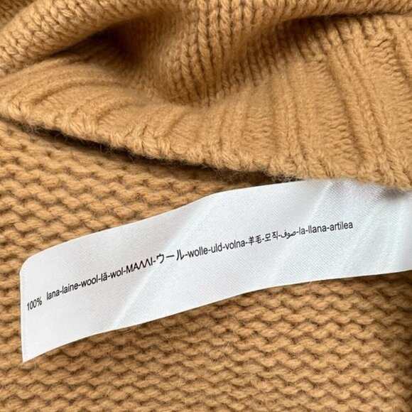 Zara - Women's Merino Wool Cut Outs Limited Edition Sweater - Brown. Size: XS-S. - Picture 10 of 16